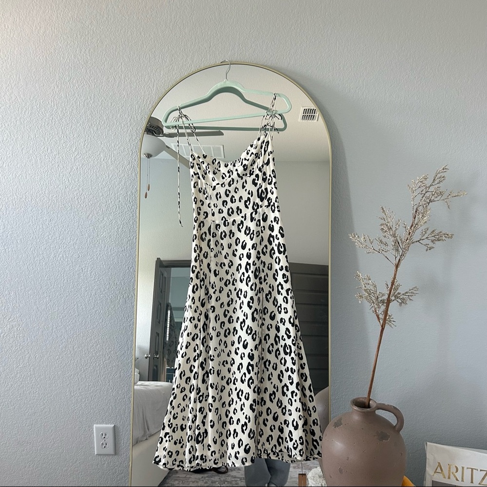 Reformation Juliette Dress snow leopard